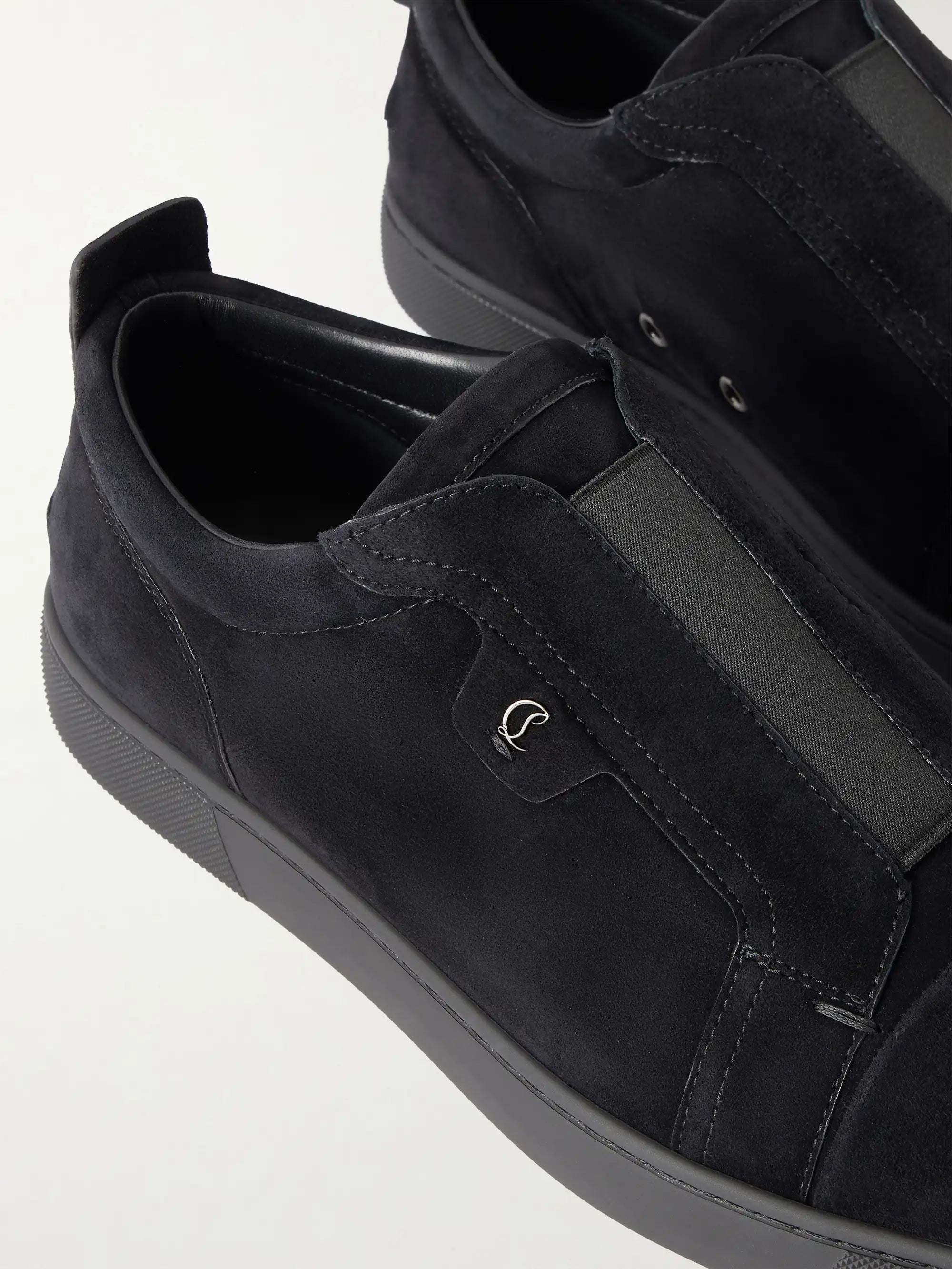 CHRISTIAN LOUBOUTIN St Louis Suede Slip-On Sneakers
