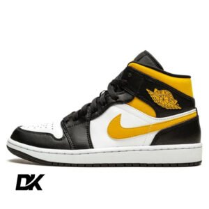 Jordan 1 Mid White Pollen Black