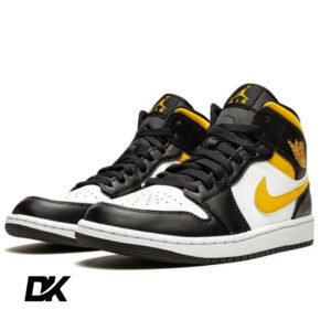 Jordan 1 Mid White Pollen Black-2