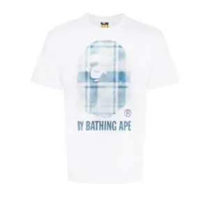 A BATHING APE Check-print cotton T-shirt