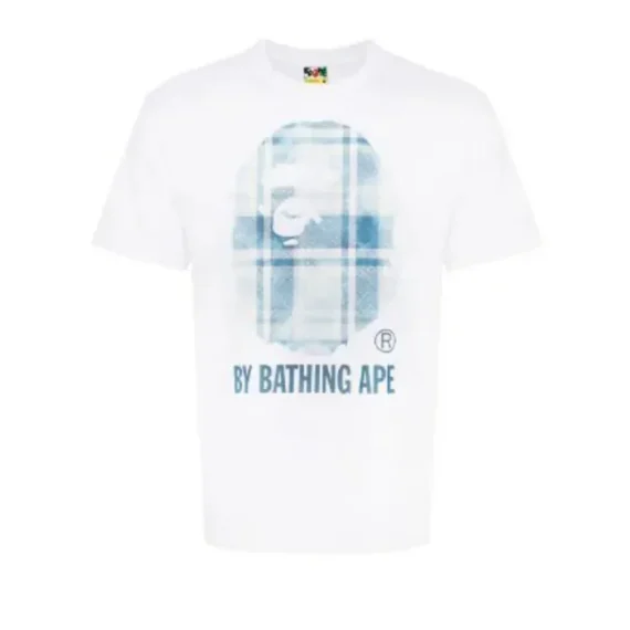 A BATHING APE Check-print cotton T-shirt