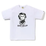 A BATHING APE® Liquid Camo Milo Print T-Shirt White