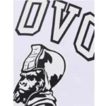 A BATHING APE® OVO collaboration series logo print T-shirt White