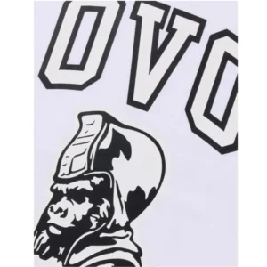 A BATHING APE® OVO collaboration series logo print T-shirt White-2