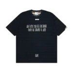 AAPE BY A BATHING APE® slogan-embroidered striped T-shirt