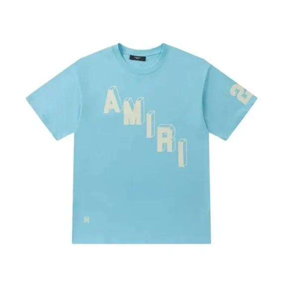AMIRI Shirt for Men Women Casual Short Sleeve AMIRI Letter Printed Graphic Tee