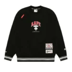Aape Crewneck sweatshirt with embroidered logo label Black