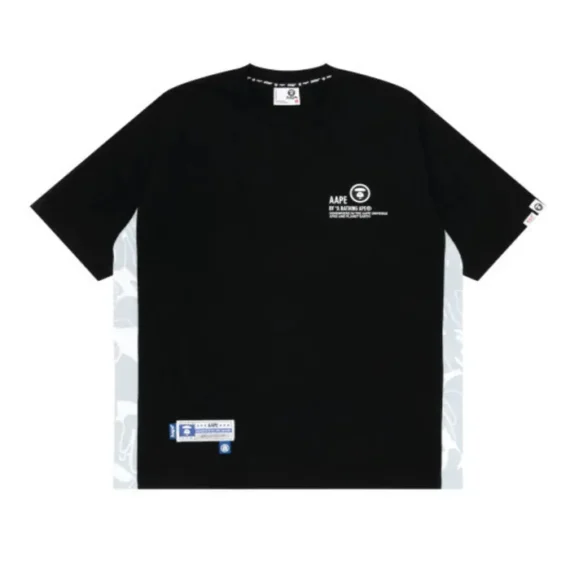 Aape Logo panel T-shirt Black