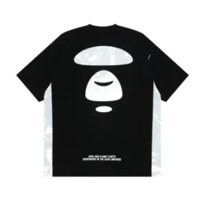 Aape Logo panel T-shirt Black-2