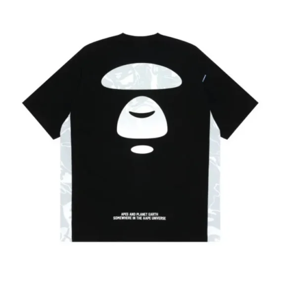 Aape Logo panel T-shirt Black