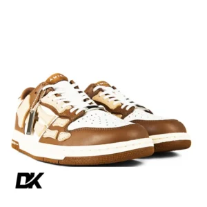 Amiri Skeleton Top Low Trainers Brown 242-3