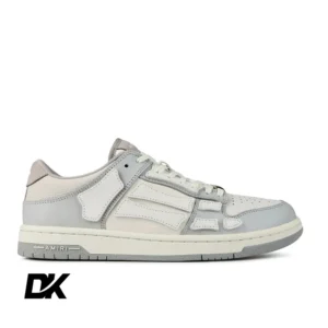 Amiri Skeleton Top Low Trainers-White-Grey-1