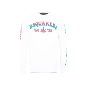 DSQUARED2 Smoke Long Sleeve T-Shirt (Colour - White 100)