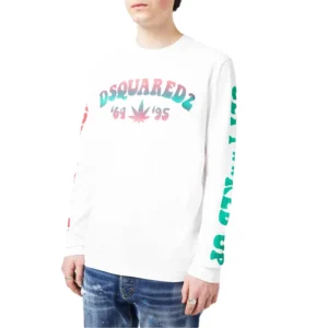 DSQUARED2 Smoke Long Sleeve T-Shirt-White 100-4