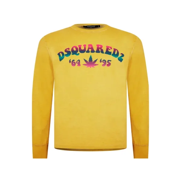 DSQUARED2 Smoke Long Sleeve T-Shirt (Colour - Yellow 161)