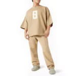 FEAR OF GOD Embroidered 8 Milano T-shirt in Jersey Neutral