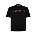LANVIN Curb Embroidered T-Shirt- Black