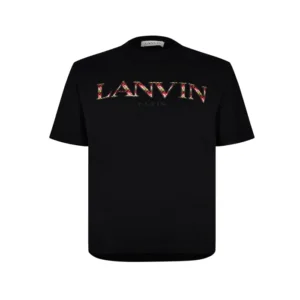 LANVIN Curb Embroidered T-Shirt- Black