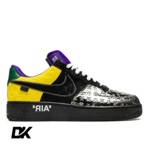 Louis Vuitton Nike Air Force 1 Low By Virgil Abloh Black Metallic Silver