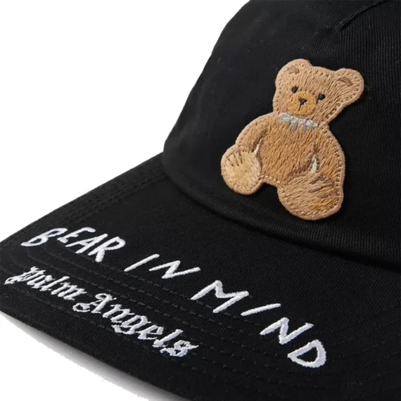 PALM ANGELS Bear in Mind Cap in Cotton-twill