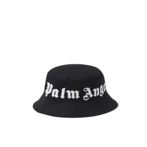 PALM ANGELS Logo-Print Bucket Hat in Cotton