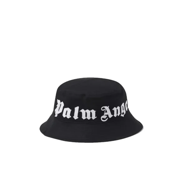PALM ANGELS Logo-Print Bucket Hat in Cotton