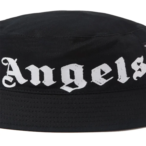 PALM ANGELS Logo-Print Bucket Hat in Cotton