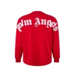 PALM ANGELS Logo Print Cotton T-Shirt - Red/White