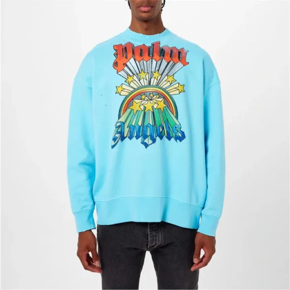 PALM ANGELS Palm Rainbw Crw Sn34