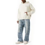 Palm Angels Logo Hoodie in Cotton WHITE