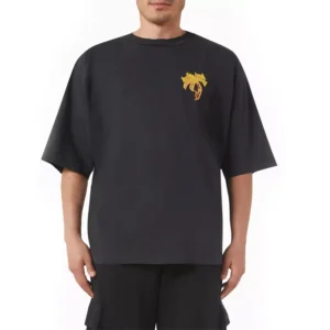 Palm Angels Burning Palm Oversized T-shirt in Cotton-jersey