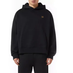 Palm Angels Monogram Pin Hoodie in Cotton