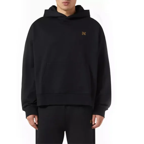 Palm Angels Monogram Pin Hoodie in Cotton