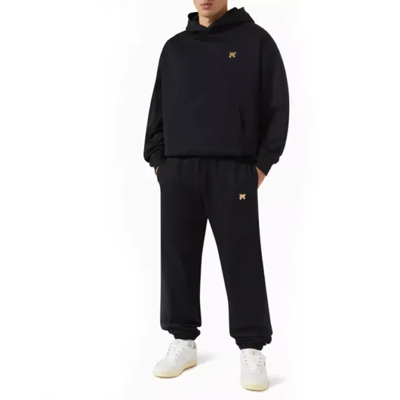 Palm Angels Monogram Pin Hoodie in Cotton