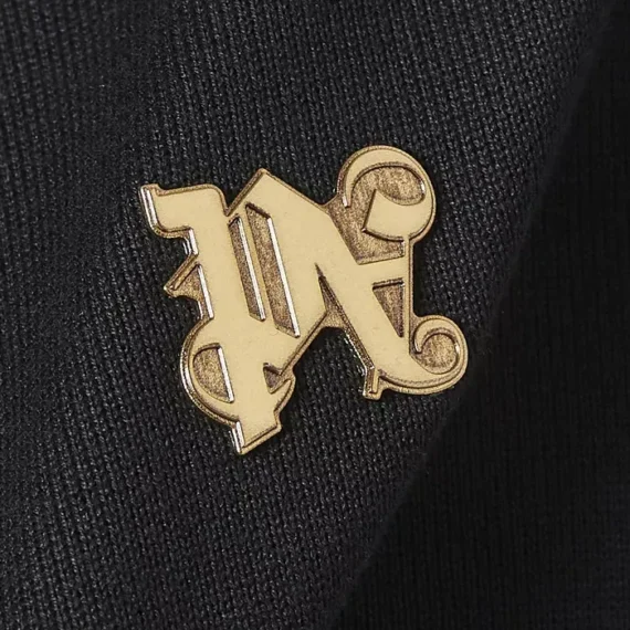 Palm Angels Monogram Pin Hoodie in Cotton