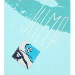 AAPE T-SHIRT WITH SLOGAN LOGO EMBROIDERY BLUE