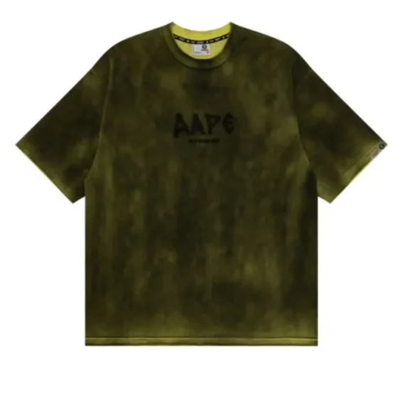 Aape Logo-decorated dyed T-shirt Sage Green