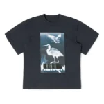 Censored Heron T-shirt in Cotton Jersey Black