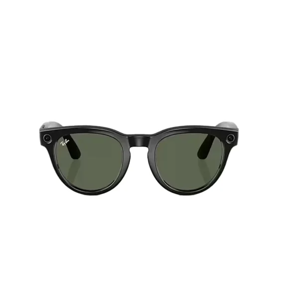 Ray-Ban Meta Low Bridge Fit Headliner 'Shiny Black Lenses G-15 Green'
