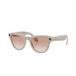 Ray Ban Meta Skyler 'Shiny Chalky Gray' Lenses- Cinnamon Pink