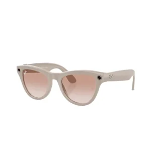 Ray Ban Meta Skyler 'Shiny Chalky Gray' Lenses- Cinnamon Pink