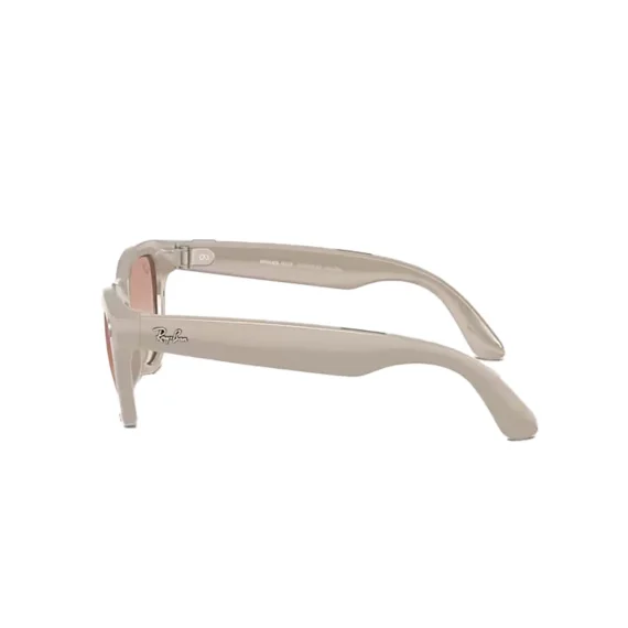 Ray Ban Meta Skyler 'Shiny Chalky Gray' Lenses- Cinnamon Pink