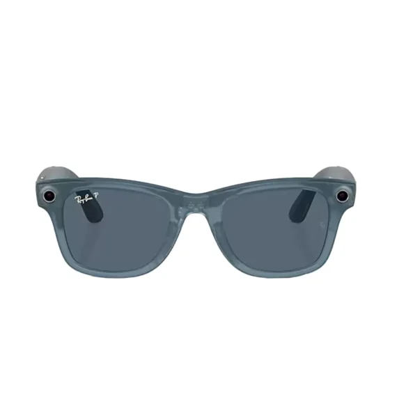 Ray Ban Meta Smart Glasses - Wayfarer Matte Jeans Lenses- Dusty Blue