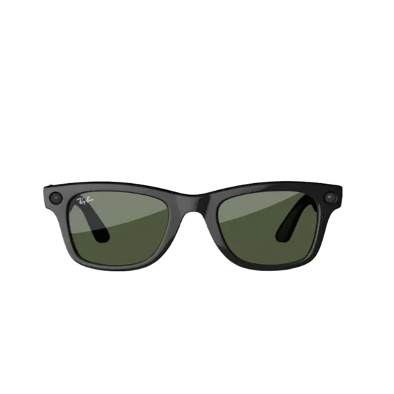 Ray Ban Meta Smart Glasses - Wayfarer Shiny Black G-15 Green Lenses
