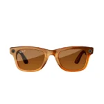 Ray Ban Meta Smart Glasses - Wayfarer 'Shiny Caramel' Lenses - Brown