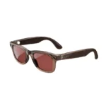 Ray Ban Meta Smart Glasses - Wayfarer Shiny Warm Stone Lenses- Clear/Watermelon Red Transitions