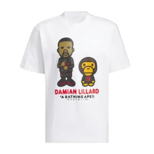 Adidas Performance BAPE X Dame 9 Graphic White T-Shirt