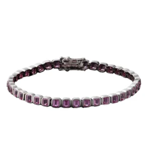 42 SUNS 14-Karat White Gold Pink Sapphire Tennis Bracelet