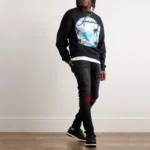 Amiri Oversized Crystal-Embellished Printed Cotton-Jersey Sweatshirt