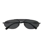 FENDI EYEWEAR O'Lock Aviator-Style Metal Sunglasses